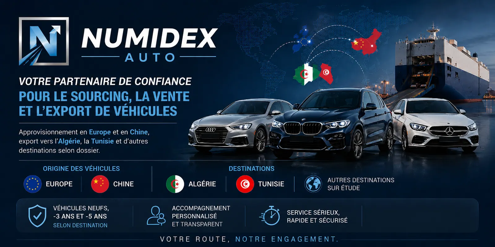 Numidex Auto sourcing automobile et accompagnement export